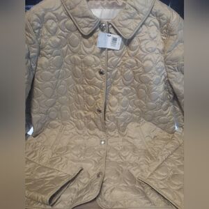 Coach Signature Quilted Tan Jacket